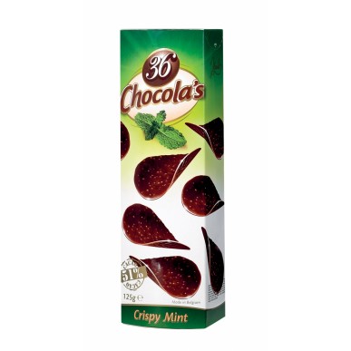 Chocola's - čokoládové lupínky pepermint 125g