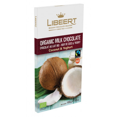Libeert Bio - kokosová čokoláda s jogurtem 100g