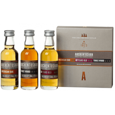 Auchentoshan Gift Collection Whisky 3x0,05L (American Oak + 12yo + Three Wood)