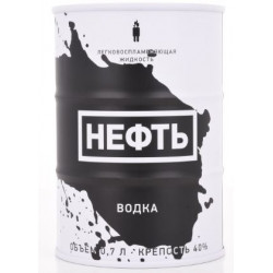 NEFT Vodka White Barrel Limited Edition Black White 0,7L