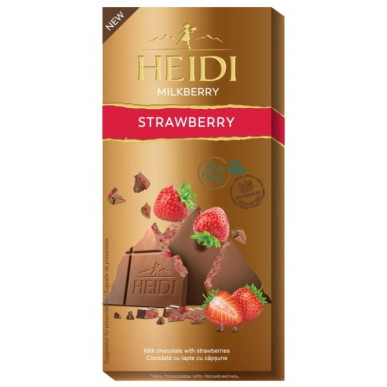 Heidi - mléčná čokoláda s jahodami 80g