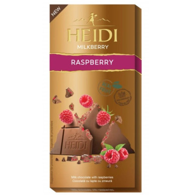 Heidi - mléčná čokoláda s malinami 80g