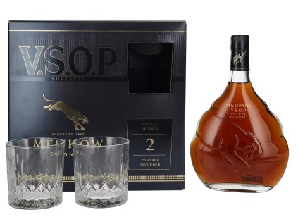 Meukow VSOP Cognac 0,7L, 40%, -DB + 2 skl.-