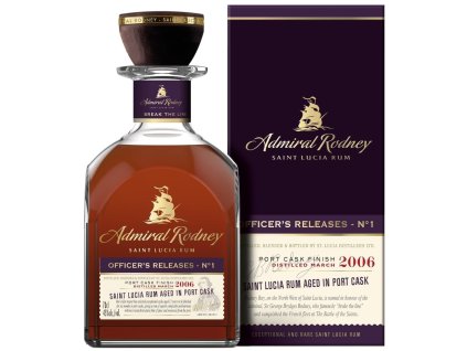 83864 Admiral Rodney OFFICER'S RELEASES N°1 Saint Lucia Rum PORT CASK FINISH 2006 Rum 0,7L