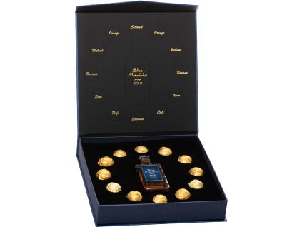 92084 Blue Mauritius Gold Pralines Set Rum 0,05L