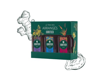 Isautier Arrangé Giftset 3x0,2L (Ginger Lemon / Banane / Guava Rooibos), 40%, -DB-